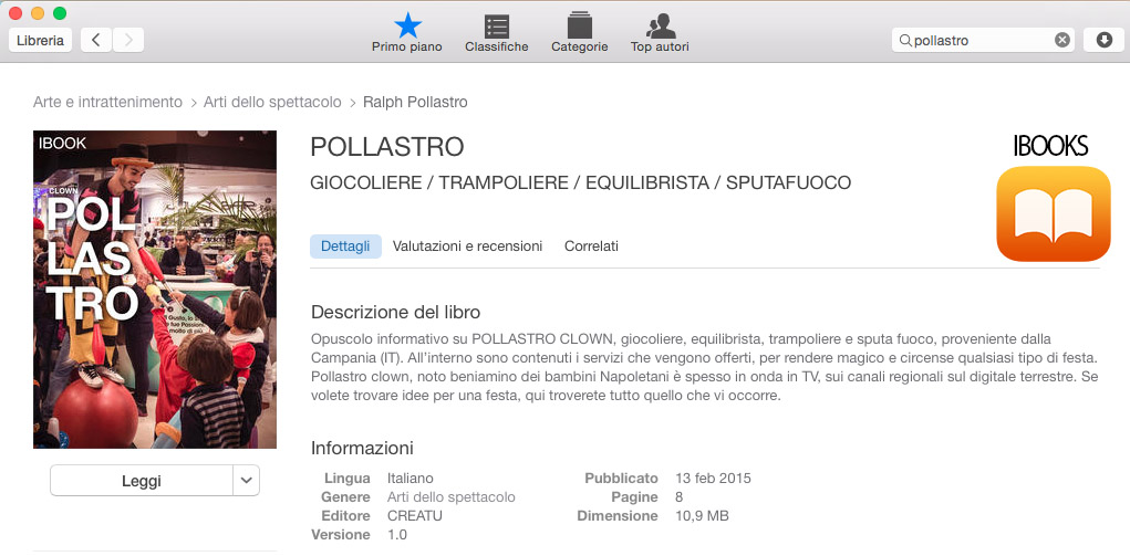 ebook, Pollastro clown, Giocoliere Trampoliere sputafuoco Napoli